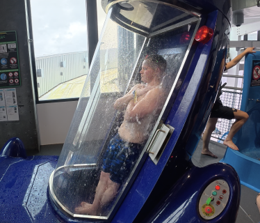 départ cabine toboggan Rocket