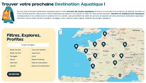 carte interactive piscine avec toboggan