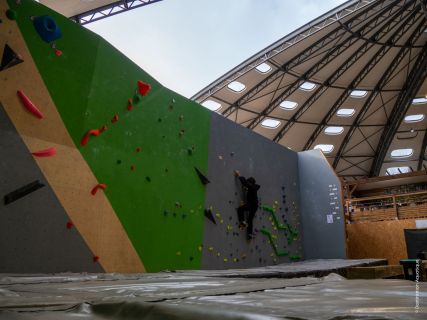 mur d'escalade en bloc