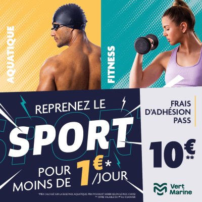 Promo frais d'adhésion abonnement - Reprenez le sport pour moins de 1€/jour*